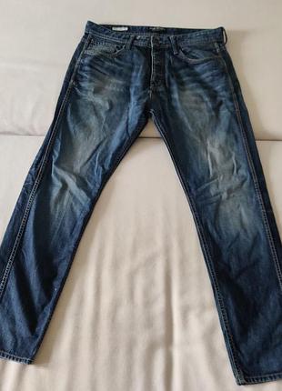 Джинсы jack and jones eric anti fit w35 l30 синие прямые классические потертые