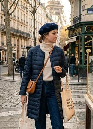 Легкое удлиненное пуховое пальто-куртка uniqlo ultra light down, размер l
​