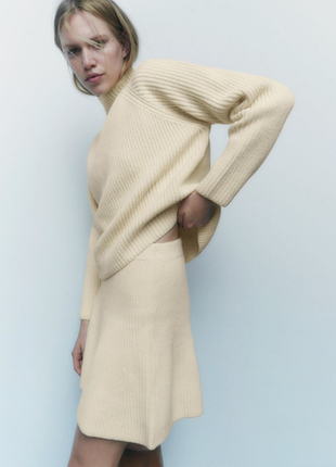 Вязаная юбка zara 5