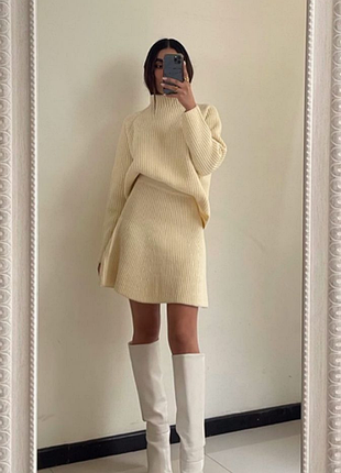 Вязаная юбка zara 4