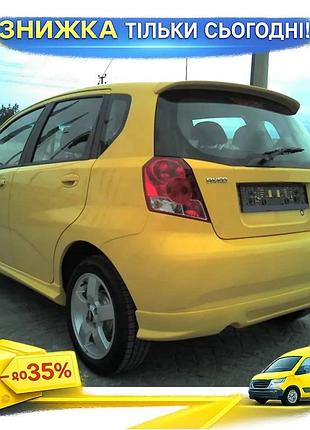 Накладка на задній бампер chevrolet aveo t200 2002-2008 обвіс для захисту від пошкоджень ku-22
