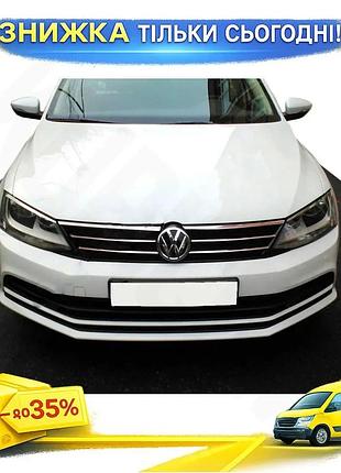 Накладки на решітку для volkswagen jetta 2014-2025 хромовані накладки з нержавіючої сталі самоклейка ku-22