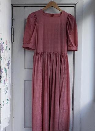 Біло-червона сукня у смужку від laura ashley