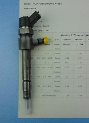 Форсунка паливна bosch 0445110002/1 doblo lybra marea б/у оригінал