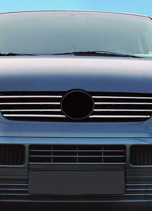 Хромированные накладки на кант решетки (8 шт, нержавейка) для volkswagen t5 transporter 2003-2010 гг