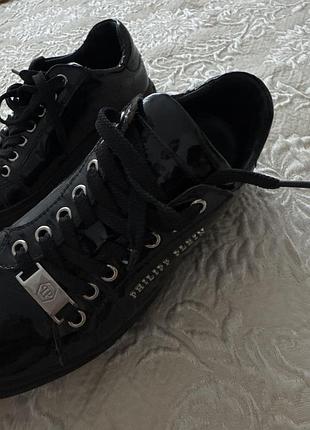 Кеди чорні лакові philipp plein 3