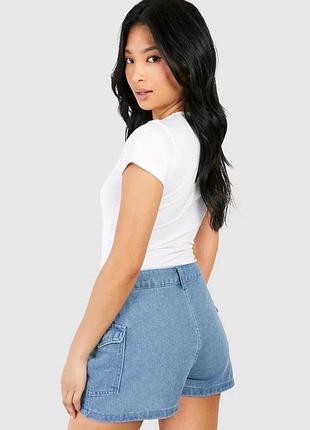 Джинсові шорти-карго boohoo blue 2