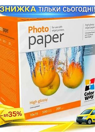 Ku фотобумага colorway глянцевая universal fit a6 200 г/м2 500 л для печати фотографий бумага для изоб uni2l_k