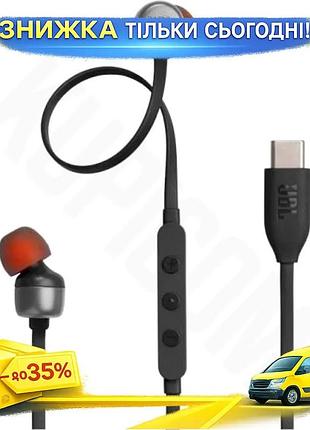 Ku наушники jbl с universal fit usb type-c черные вакуумные с микрофоном для смартфона мощный звук pur uni2l_k