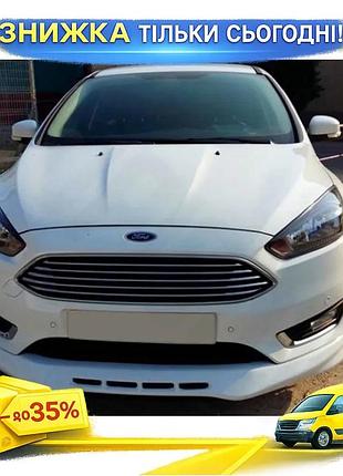 Накладка на передній бампер під фарбування для ford focus iii 2015-2017 обвіс для захисту зовнішнього ви ku-22
