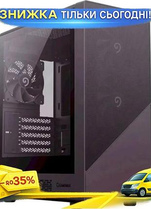 Ku корпус gamemax focus universal fit mb black micro tower для microatx mini-itx з загартованим склом uni2l_k