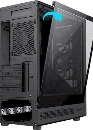 Ku корпус gamemax focus universal fit mb black micro tower для microatx mini-itx с закаленным стеклом uni2l_k 8