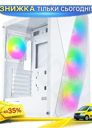 Ku корпус mid tower universal fit 2e gaming aruba white без бж для пк atx micro atx mini itx з argb ск uni2l_k