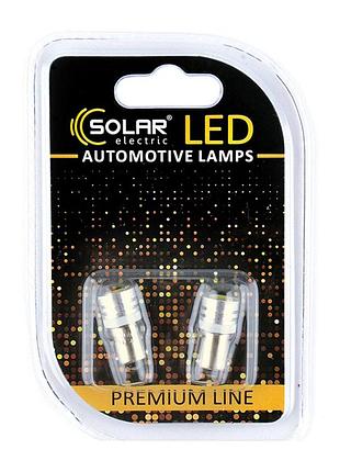 Led автолампы solar 12v t8.5 ba9s 1smd white, 2шт