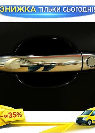 Накладки на ручки 4 шт carmos для volkswagen touareg 2002-2010 хромовані накладки для захисту дверей авт ku-22