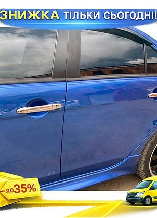 Накладки на ручки omsaline для mitsubishi lancer x 2008- 4 шт хромовані декоративні елементи для тюнінга ku-22