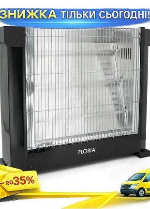 Ku электрообогреватель floria 1800вт universal fit инфракрасный обогреватель для дома и офиса кварцевы uni2l_k