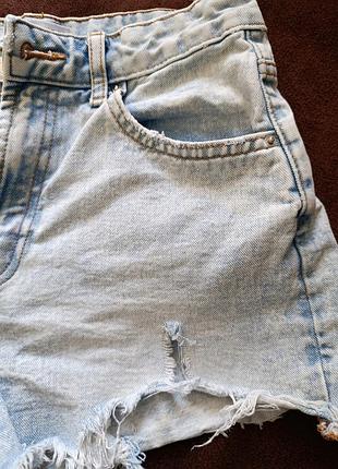 Голубые джинсовые шорты primark 7