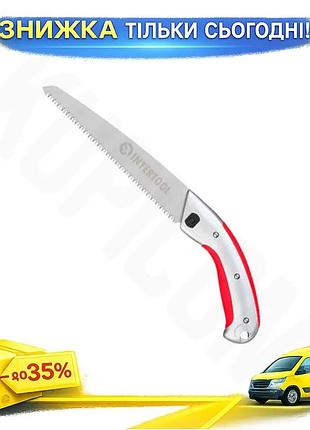 Ku ножовка садовая intertool universal fit 210 мм складная для обрезки веток компактный садовый инстру uni2l_k