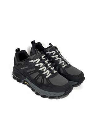 Оригінал спортивні трккінгові чоловічі кросівки skechers max protect grey 237678-bkcc оригинал скечерс waterproof водонепроникні осінь демісезон