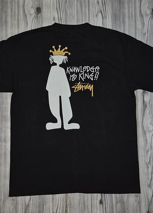 Чорна футболка stussy «knowledge is king» 90х
не оригинал
