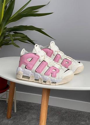 😍 жіночі кросівки nike air more uptempo cream pink dm1023-001