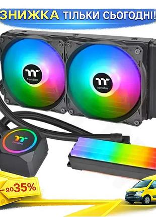 Ku система жидкостного охлаждения universal fit thermaltake floe rc240 для процессора и памяти аио охл uni2l_k