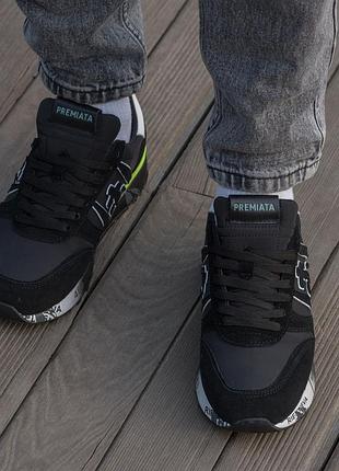Кросівки premiata black green 3