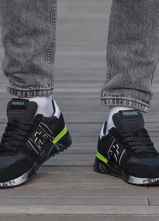 Кросівки premiata black green 4