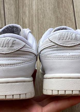 Кросівки nike dunk low triple white 5