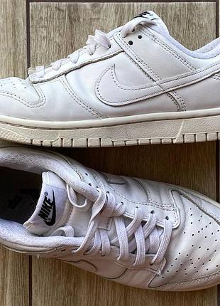 Кросівки nike dunk low triple white 2