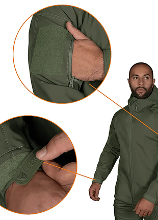 Ku куртка мужская теплая universal fit stalker softshell оливковая для военнослужащих осенняя ветронеп uni2l_k 6