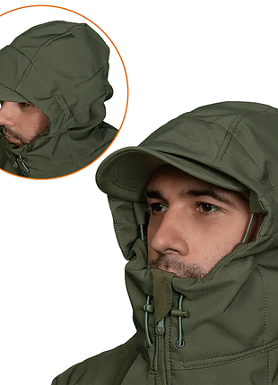 Ku куртка мужская теплая universal fit stalker softshell оливковая для военнослужащих осенняя ветронеп uni2l_k 8
