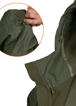 Ku куртка мужская теплая universal fit stalker softshell оливковая для военнослужащих осенняя ветронеп uni2l_k 9