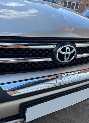 Хром накладки на решетку 2006-2010 (4 шт, нержавейка) для toyota rav 4