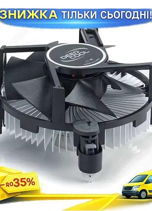 Ku кулер для процессора universal fit deepcool алюминий 92 мм для intel 115x активное охлаждение без п uni2l_k