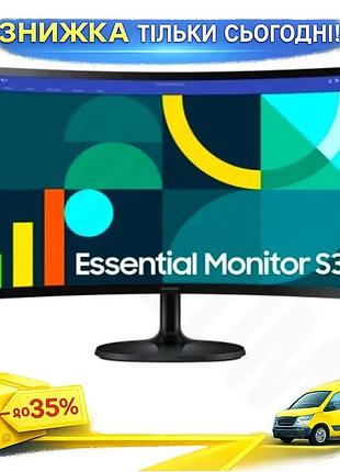 Ku монітор вигнутий 24" universal fit samsung чорний va 1920x1080 100 гц для ігор та роботи комп'ютерн uni2l_k