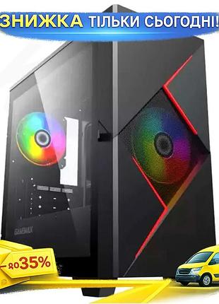 Ku корпус gamemax cyclops universal fit br black mini tower micro atx без бж для пк з led вентиляторам uni2l_k