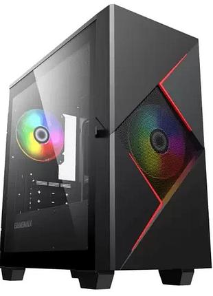 Ku корпус gamemax cyclops universal fit br black mini tower micro atx без бп для пк с led вентиляторам uni2l_k 3