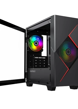 Ku корпус gamemax cyclops universal fit br black mini tower micro atx без бп для пк с led вентиляторам uni2l_k 8
