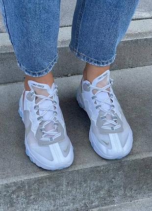 😍 женские кроссовки nike react element 87’ white 2