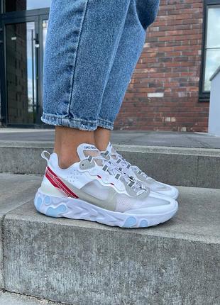 😍 женские кроссовки nike react element 87’ white 5