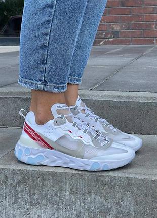 😍 жіночі кросівки nike react element 87’ white