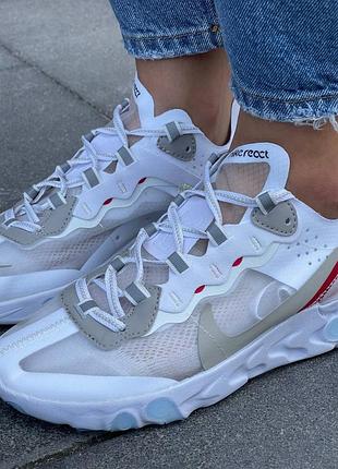 😍 женские кроссовки nike react element 87’ white 7
