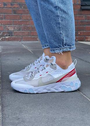 😍 женские кроссовки nike react element 87’ white 8