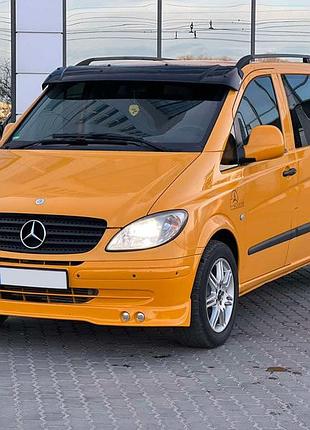 Козырек на лобовое стекло (черный глянец, 5мм) для mercedes vito w639 2004-2014 гг