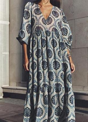 Сукн вільного крою в принт zara