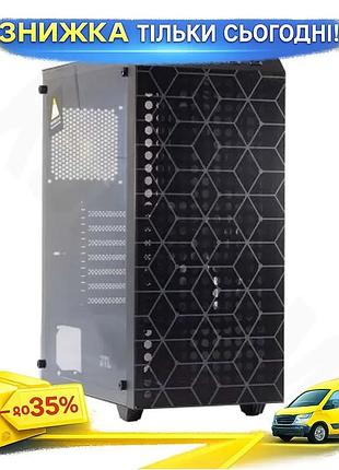 Ku корпус gtl gaming universal fit black mid tower для пк atx micro atx mini itx с боковой панелью из uni2l_k