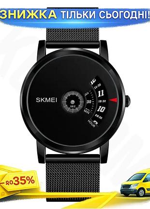 Мужские наручные часы skmei 1260 черные на стальном браслете кварцевые классические часы для мужчин и ун ku-22