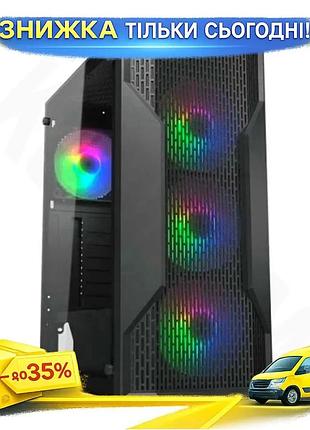 Ku корпус cougar mid universal fit tower rgb black для atx microatx mini-itx компьютера с закаленным с uni2l_k